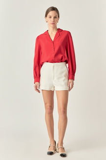 ENGLISH FACTORY - Scallop Collared Dress Shirt - TOPS available at Objectrare