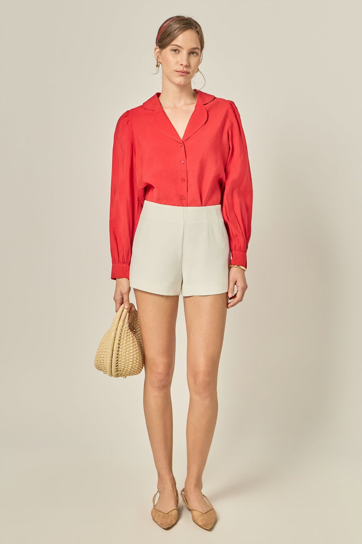 Scallop Collared Dress Shirt