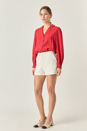 ENGLISH FACTORY - Scallop Collared Dress Shirt - TOPS available at Objectrare