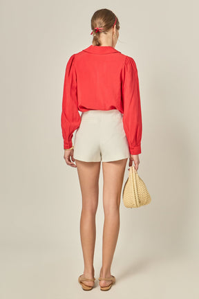 ENGLISH FACTORY - Scallop Collared Dress Shirt - TOPS available at Objectrare