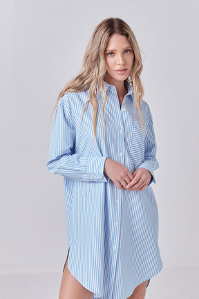 ENGLISH FACTORY - English Factory - Striped Shirt Dress - DRESSES available at Objectrare