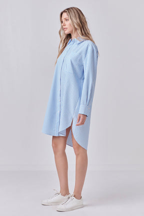 ENGLISH FACTORY - English Factory - Striped Shirt Dress - DRESSES available at Objectrare