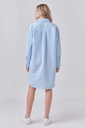 ENGLISH FACTORY - Striped Shirt Dress - DRESSES available at Objectrare