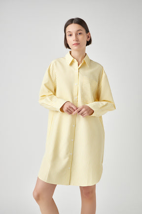 ENGLISH FACTORY - Striped Shirt Dress - DRESSES available at Objectrare