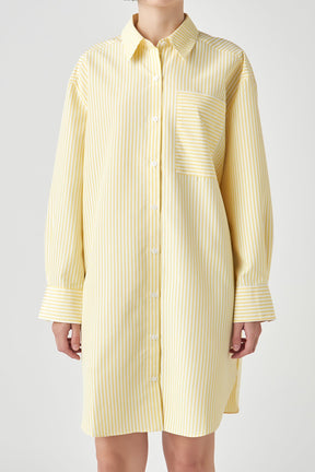 ENGLISH FACTORY - Striped Shirt Dress - DRESSES available at Objectrare