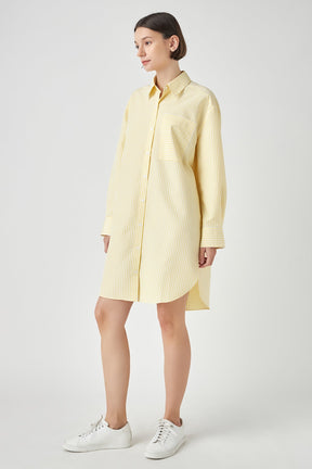 ENGLISH FACTORY - Striped Shirt Dress - DRESSES available at Objectrare