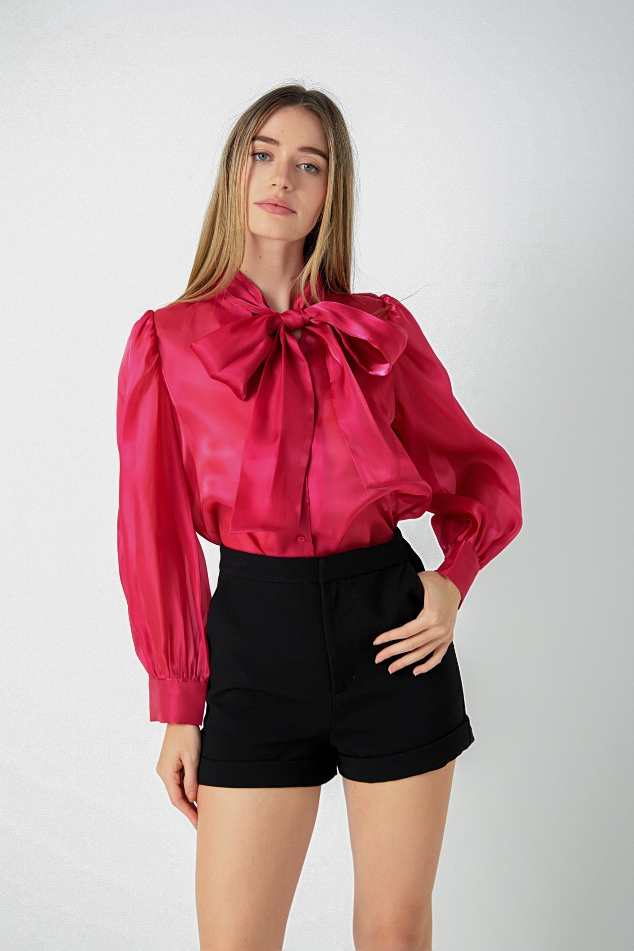 ENDLESS ROSE - Endless Rose - Organza Blouse Top - SHIRTS & BLOUSES available at Objectrare