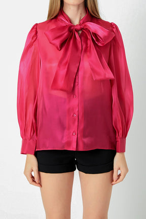 ENDLESS ROSE - Endless Rose - Organza Blouse Top - SHIRTS & BLOUSES available at Objectrare