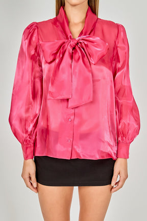ENDLESS ROSE - Organza Blouse Top - TOPS available at Objectrare