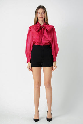 ENDLESS ROSE - Endless Rose - Organza Blouse Top - SHIRTS & BLOUSES available at Objectrare