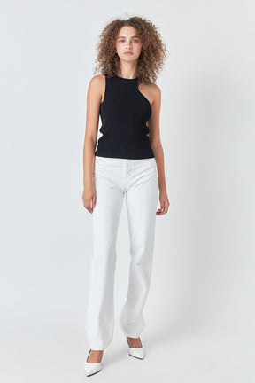 ENDLESS ROSE - Cutout Knit Top - TOPS available at Objectrare