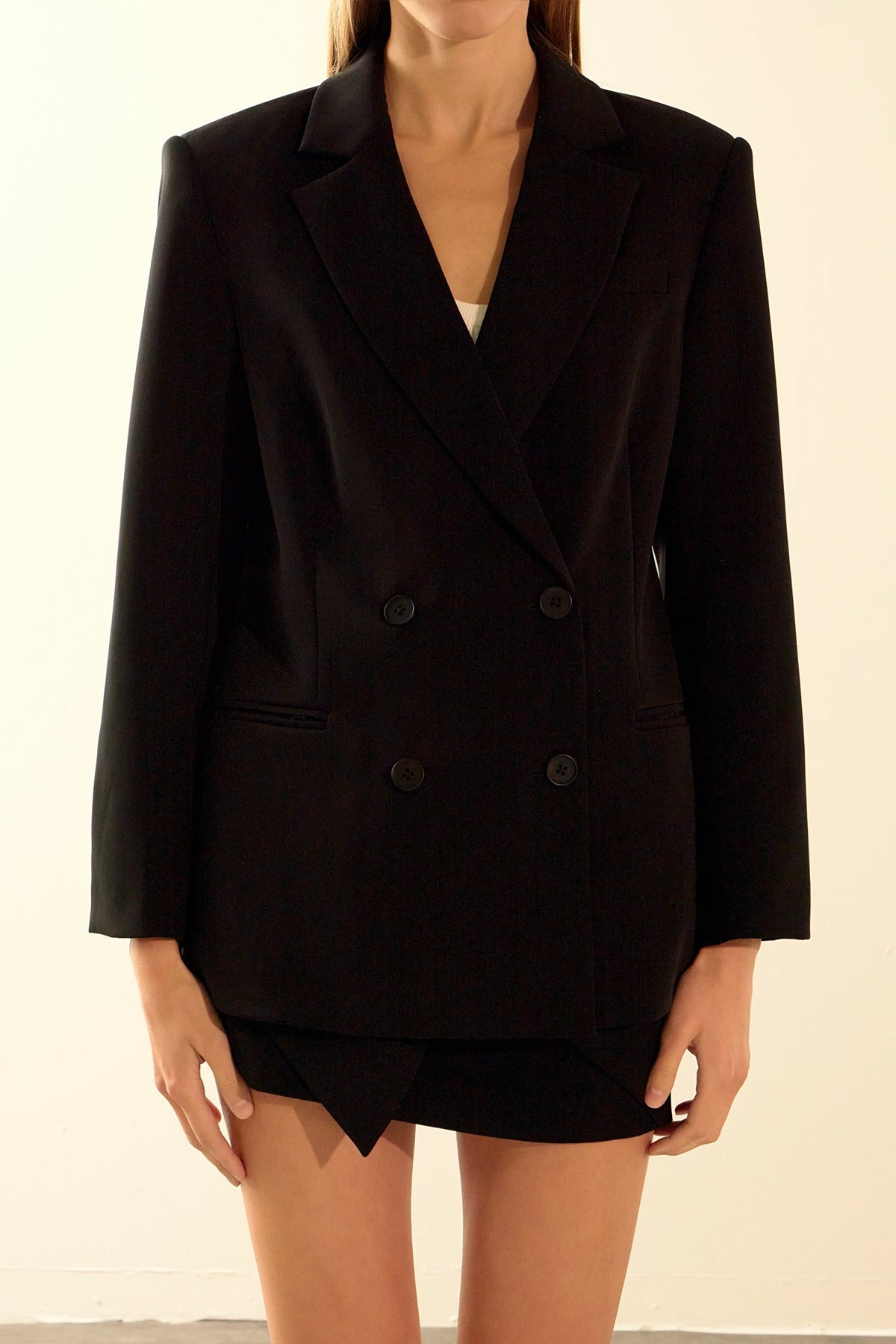 ENDLESS ROSE - Double Breast Basic Blazer - BLAZERS available at Objectrare