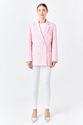 ENDLESS ROSE - Double Breast Basic Blazer - BLAZERS available at Objectrare