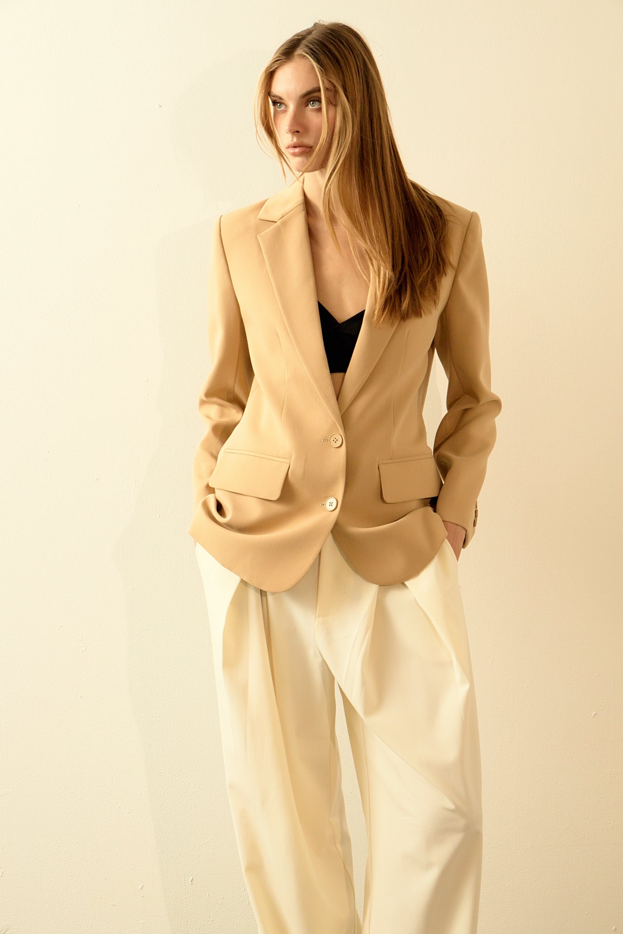 ENDLESS ROSE - Endless Rose - Single Breast 2 Piece Button Blazer - BLAZERS available at Objectrare