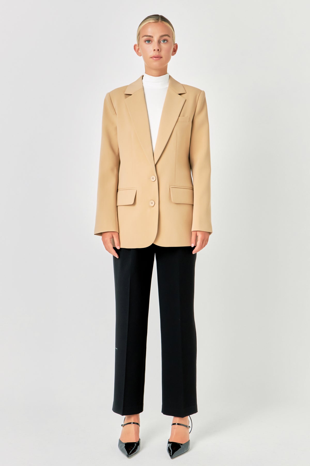 ENDLESS ROSE - Single Breast 3 Piece Button Blazer - BLAZERS available at Objectrare