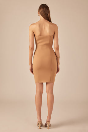 ENDLESS ROSE - Scuba Strapless Mini Dress - DRESSES available at Objectrare
