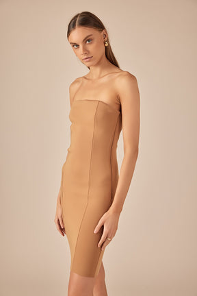 ENDLESS ROSE - Scuba Strapless Mini Dress - DRESSES available at Objectrare