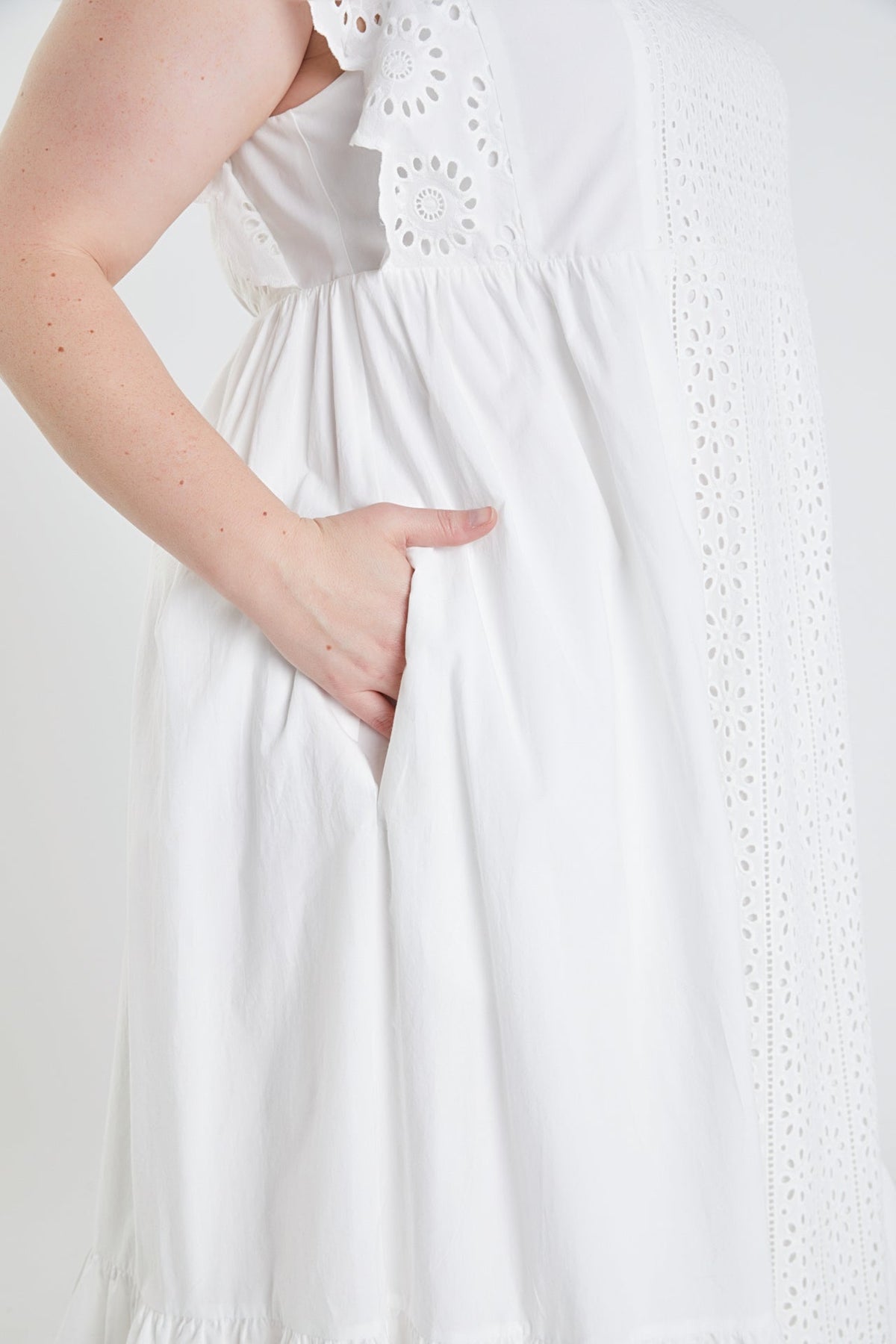 ENGLISH FACTORY - Plus Size Eyelet Maxi Dress - DRESSES available at Objectrare