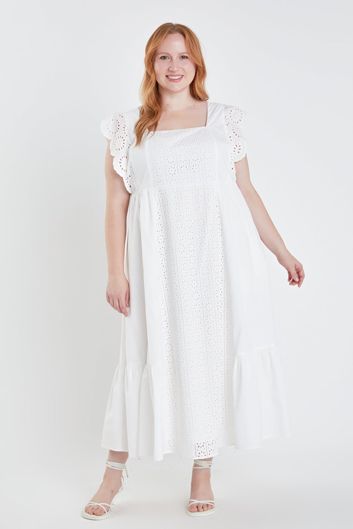 ENGLISH FACTORY - English Factory - Plus Size Eyelet Maxi Dress - DRESSES available at Objectrare