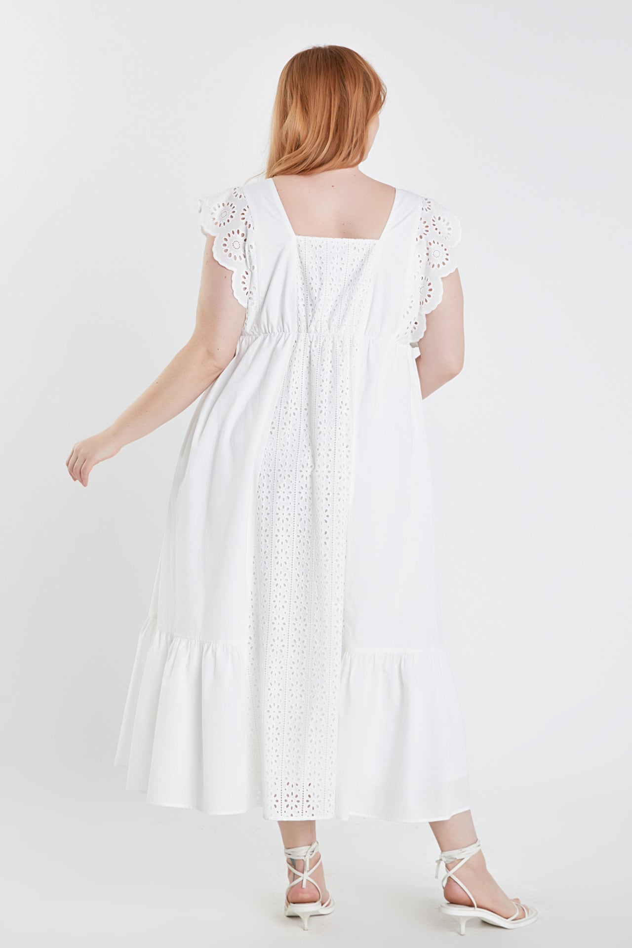 ENGLISH FACTORY - Plus Size Eyelet Maxi Dress - DRESSES available at Objectrare