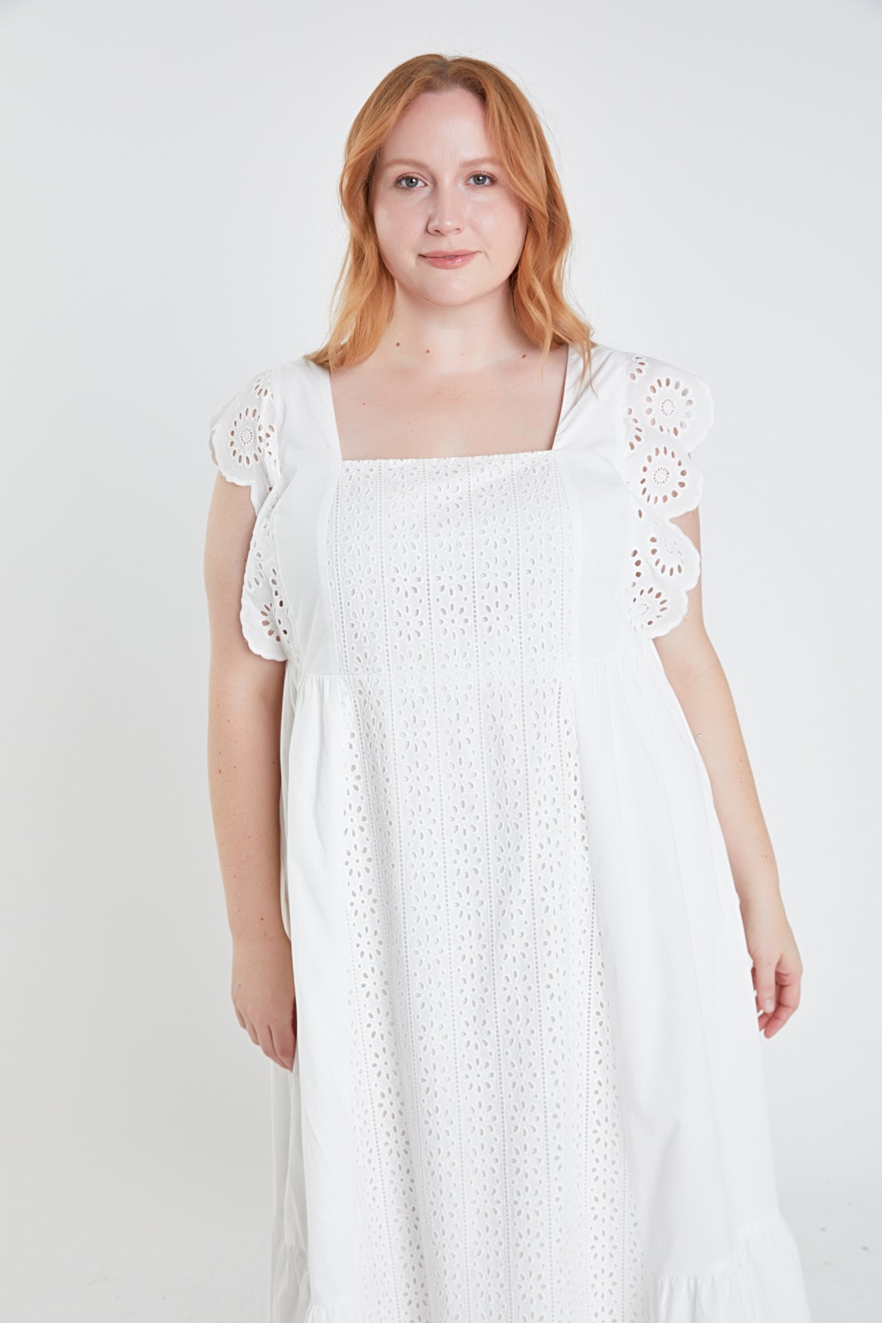 ENGLISH FACTORY - Plus Size Eyelet Maxi Dress - DRESSES available at Objectrare