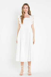 ENGLISH FACTORY - English Factory - Eyelet Maxi Dress - DRESSES available at Objectrare