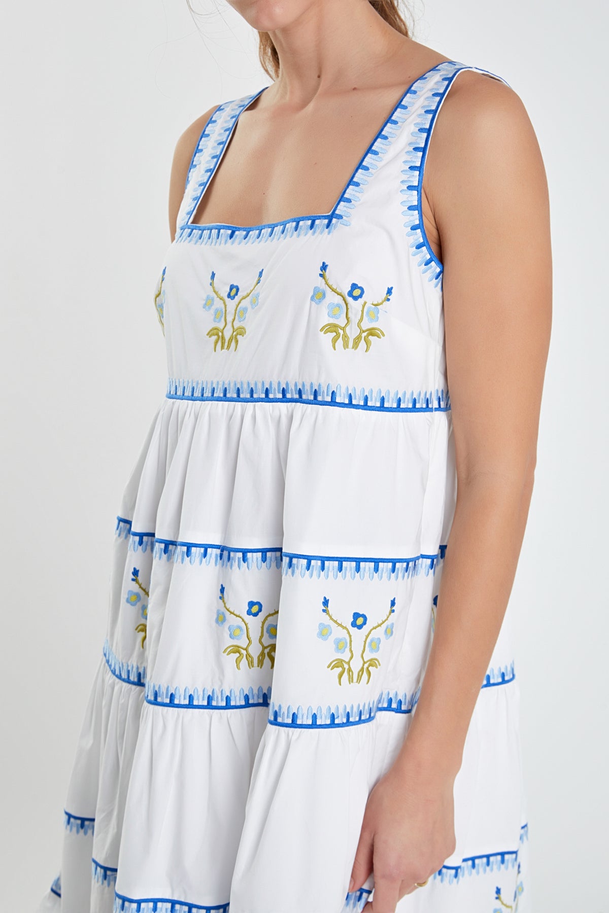 ENGLISH FACTORY - Embroidered Midi Dress - DRESSES available at Objectrare