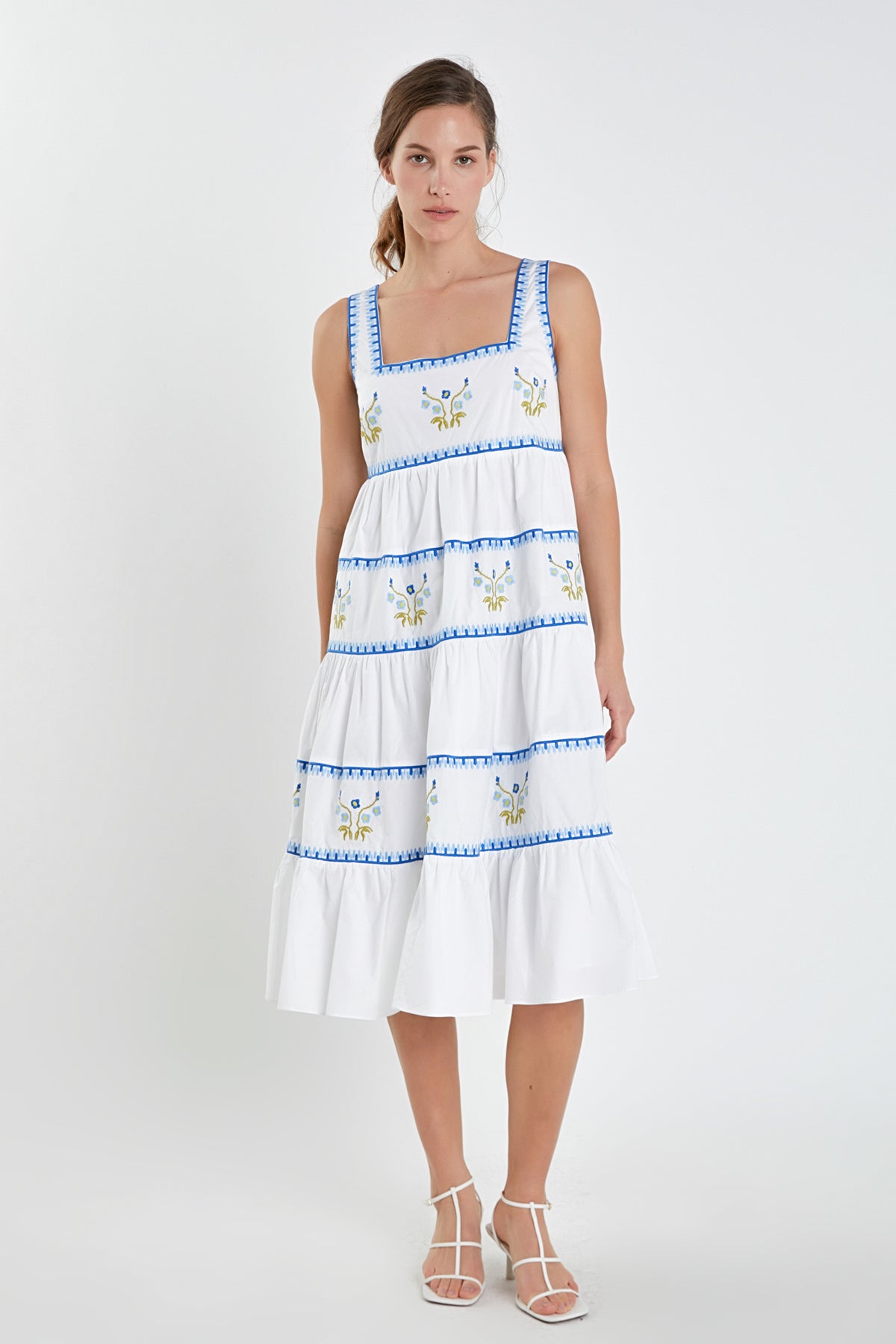 ENGLISH FACTORY - Embroidered Midi Dress - DRESSES available at Objectrare