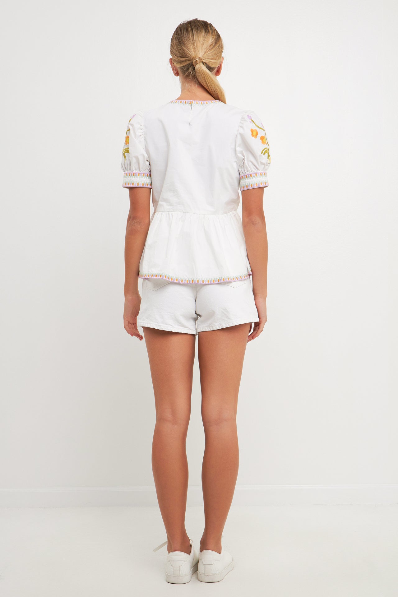 ENGLISH FACTORY - Embroided Peplum Top - TOPS available at Objectrare