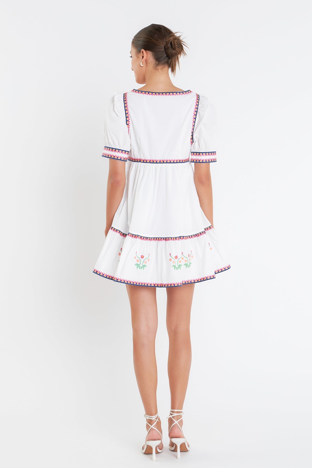 ENGLISH FACTORY - English Factory - Embroidered Short Sleeve Dress - DRESSES available at Objectrare