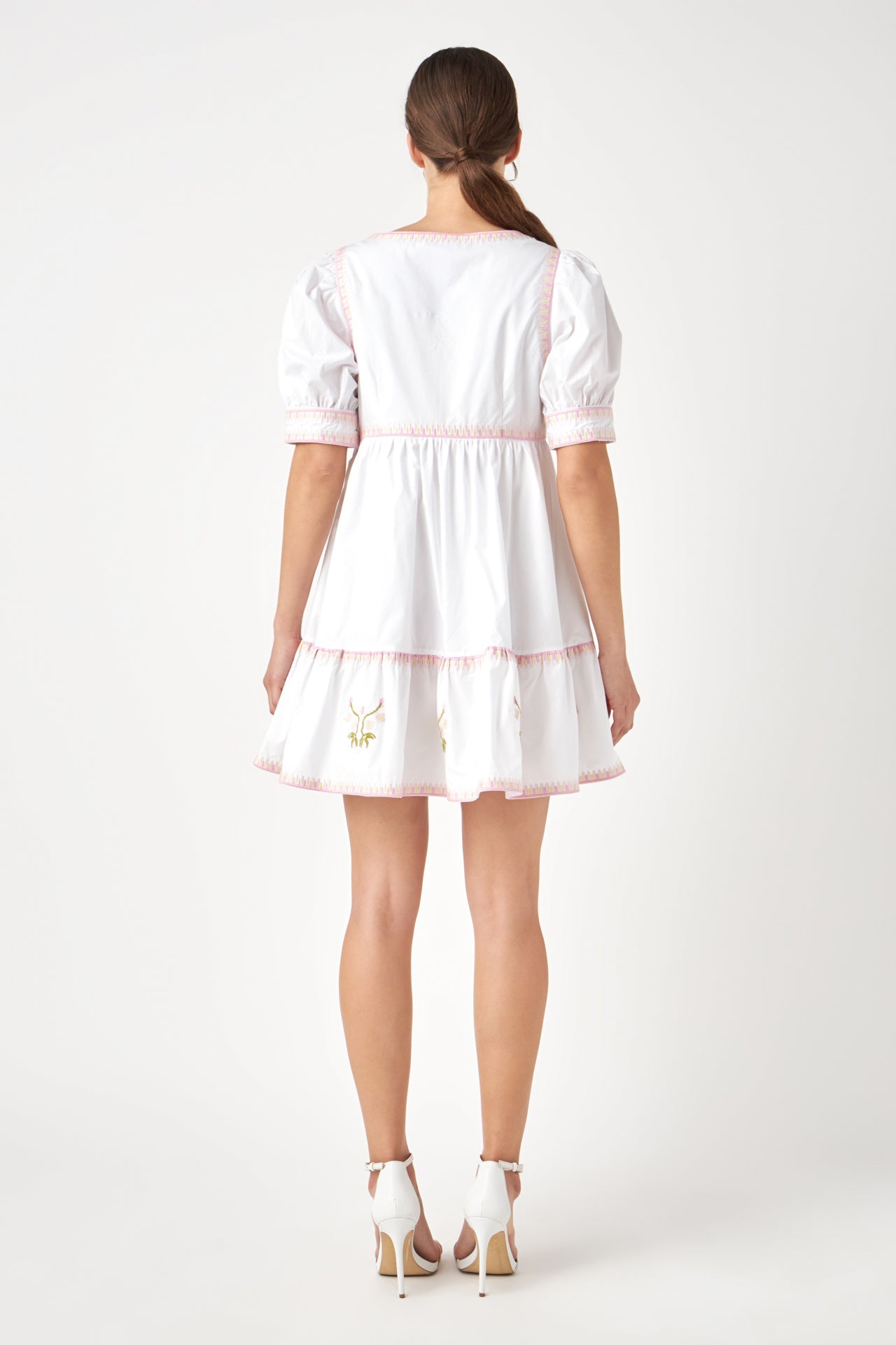 ENGLISH FACTORY - English Factory - Embroidered Short Sleeve Dress - DRESSES available at Objectrare