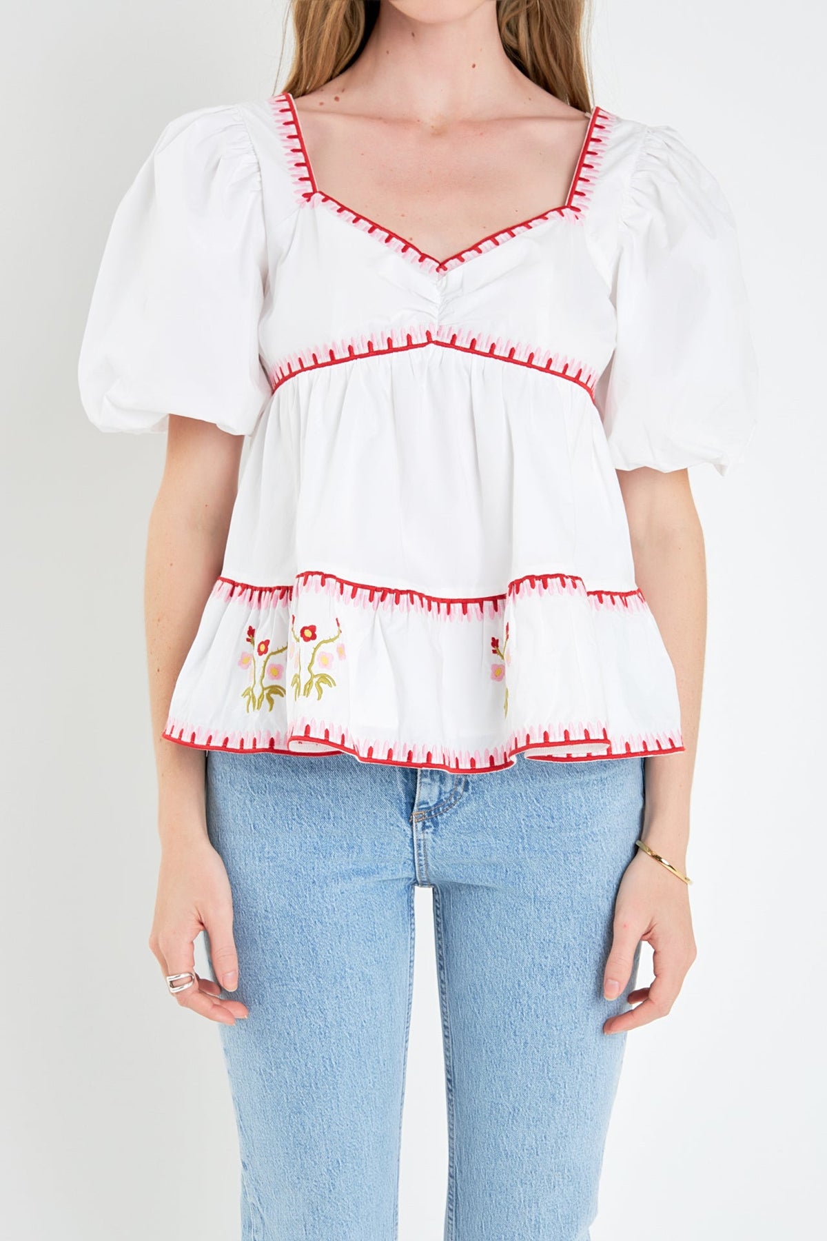 ENGLISH FACTORY - English Factory - Embroidered Blouson Top - TOPS available at Objectrare