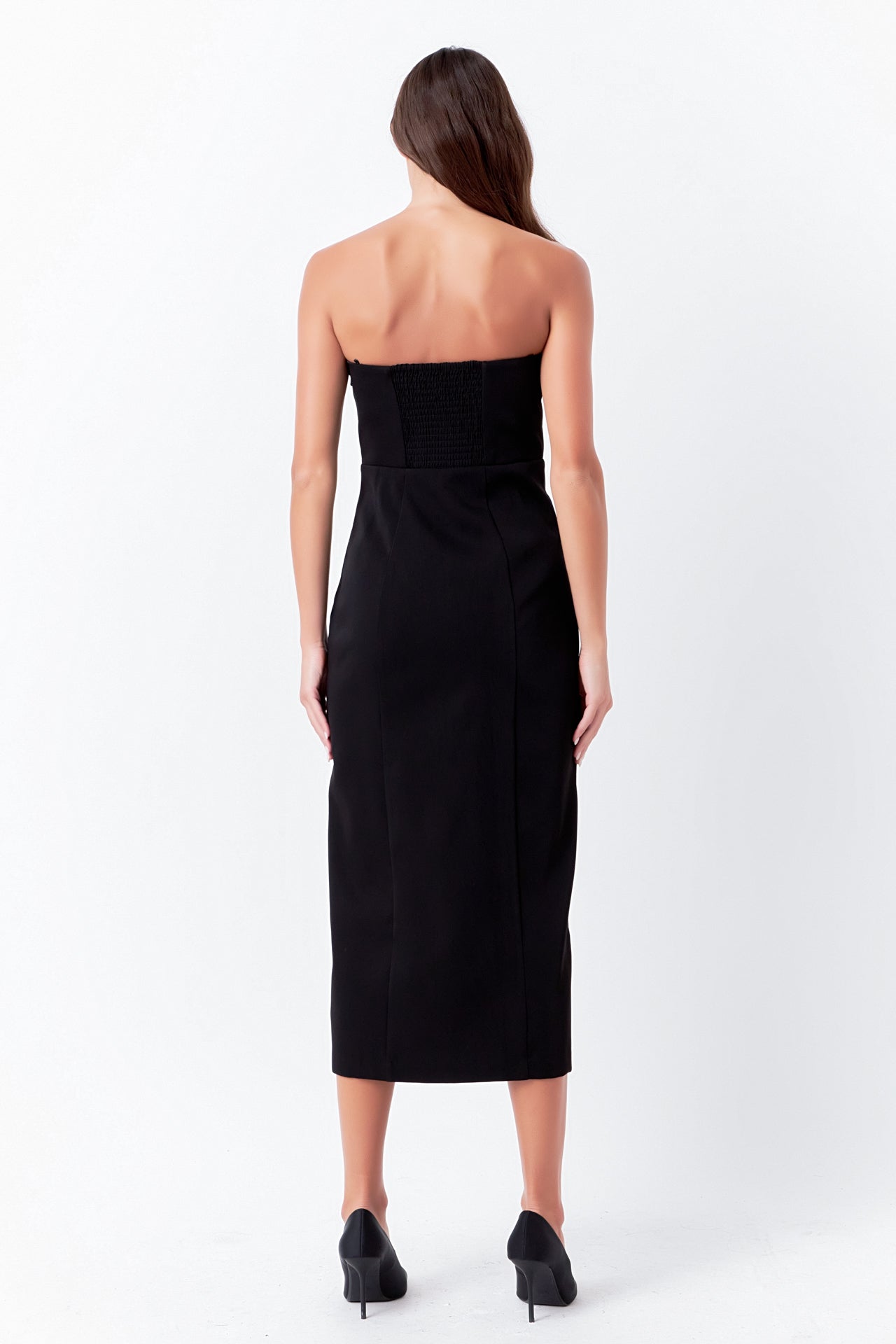 ENDLESS ROSE - Strapless Midi Dress - DRESSES available at Objectrare
