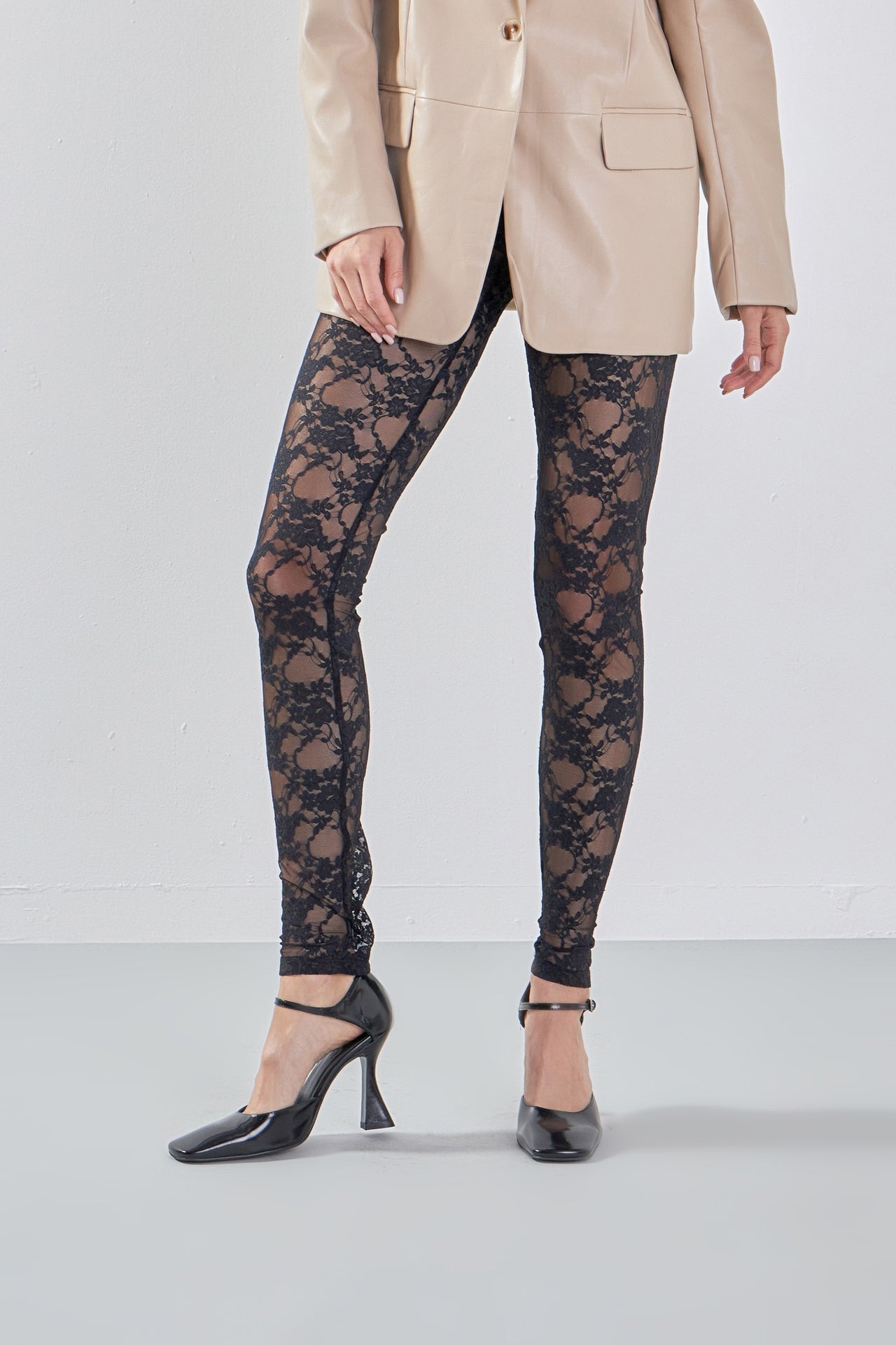 ENDLESS ROSE - Floral Lace Leggings - PANTS available at Objectrare