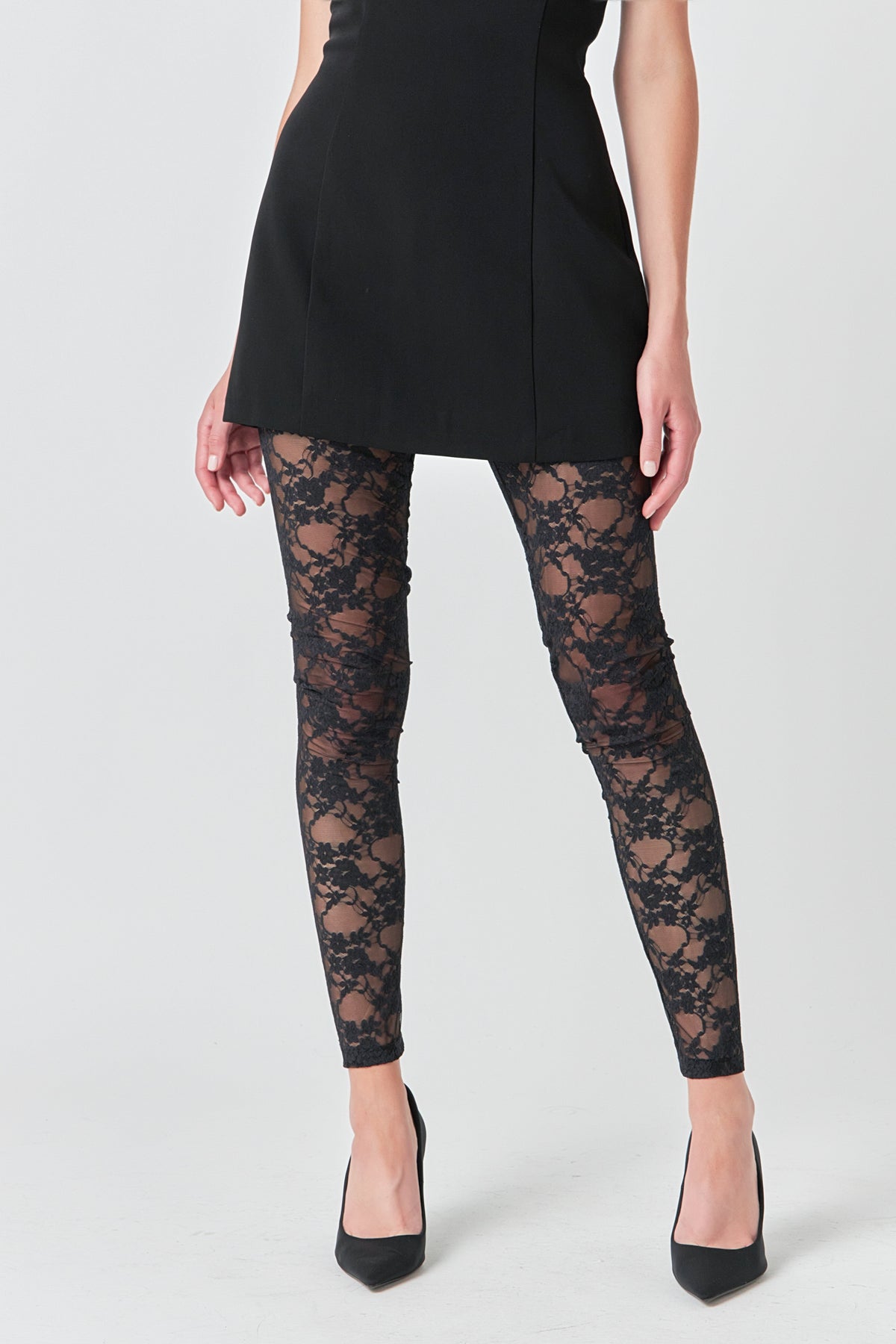 ENDLESS ROSE - Floral Lace Leggings - PANTS available at Objectrare