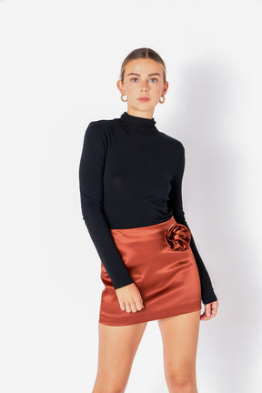 ENDLESS ROSE - Corsage Trim Mini Skirt - SKIRTS available at Objectrare