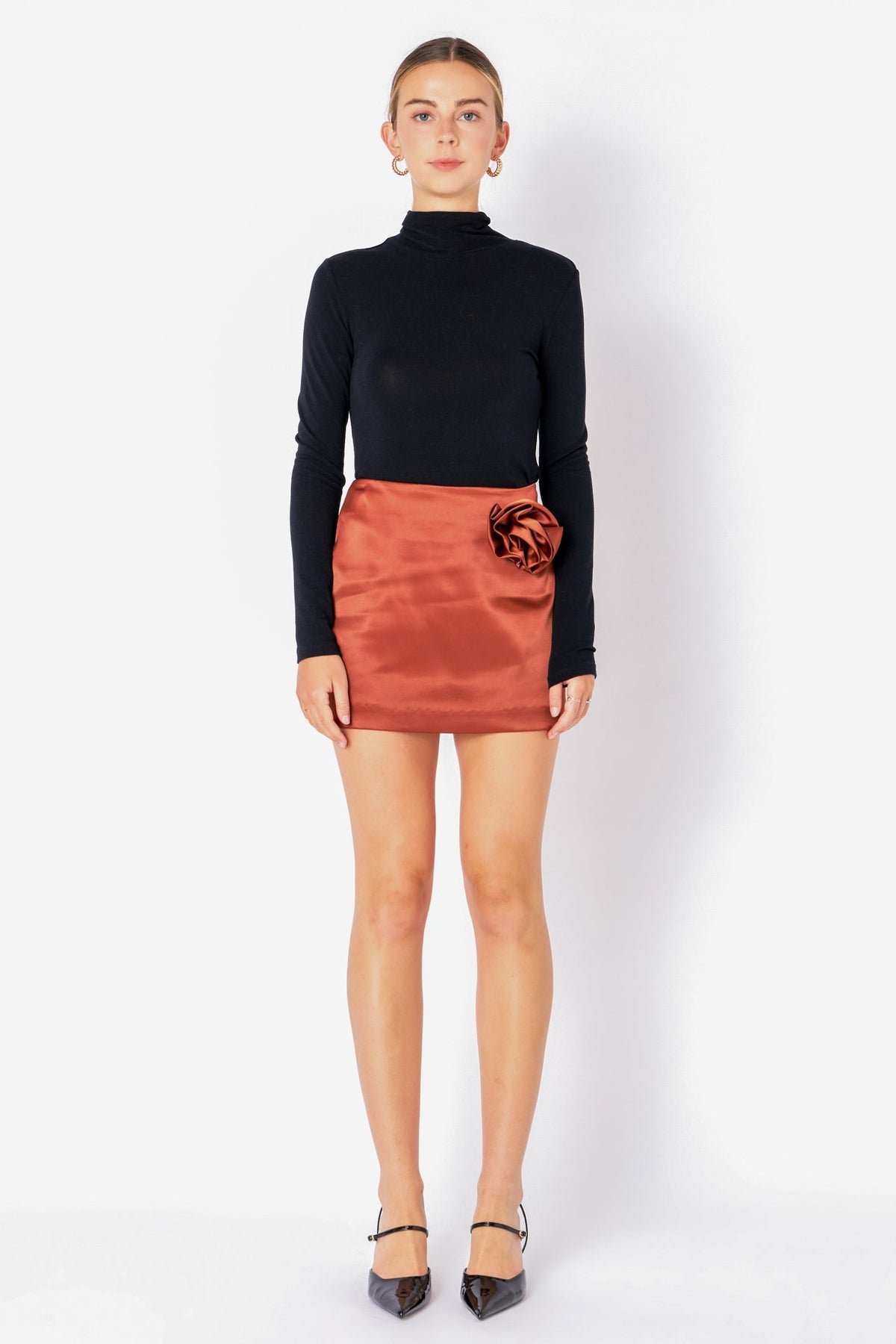 ENDLESS ROSE - Corsage Trim Mini Skirt - SKIRTS available at Objectrare