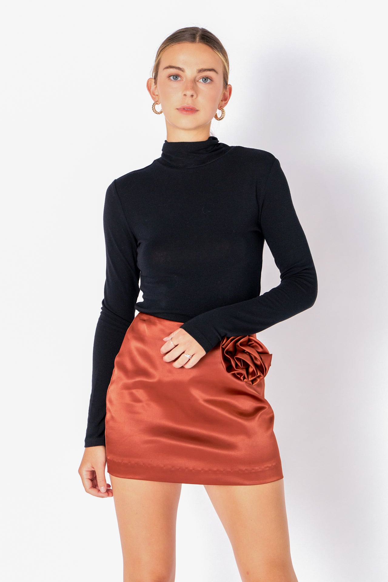 ENDLESS ROSE - Corsage Trim Mini Skirt - SKIRTS available at Objectrare
