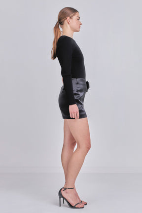 ENDLESS ROSE - Corsage Trim Mini Skirt - SKIRTS available at Objectrare