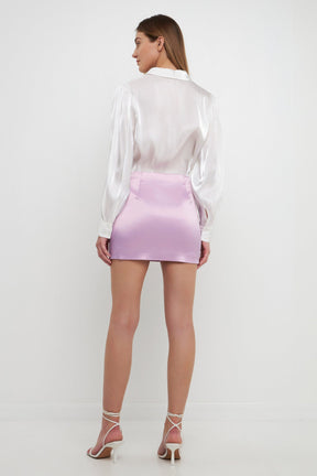 ENDLESS ROSE - Corsage Trim Mini Skirt - SKIRTS available at Objectrare