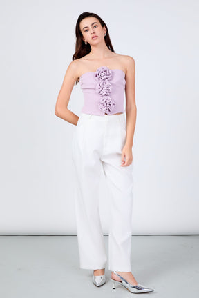 Strapless Rose Top