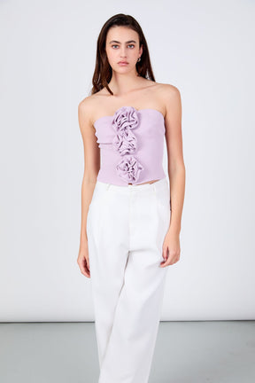 Strapless Rose Top