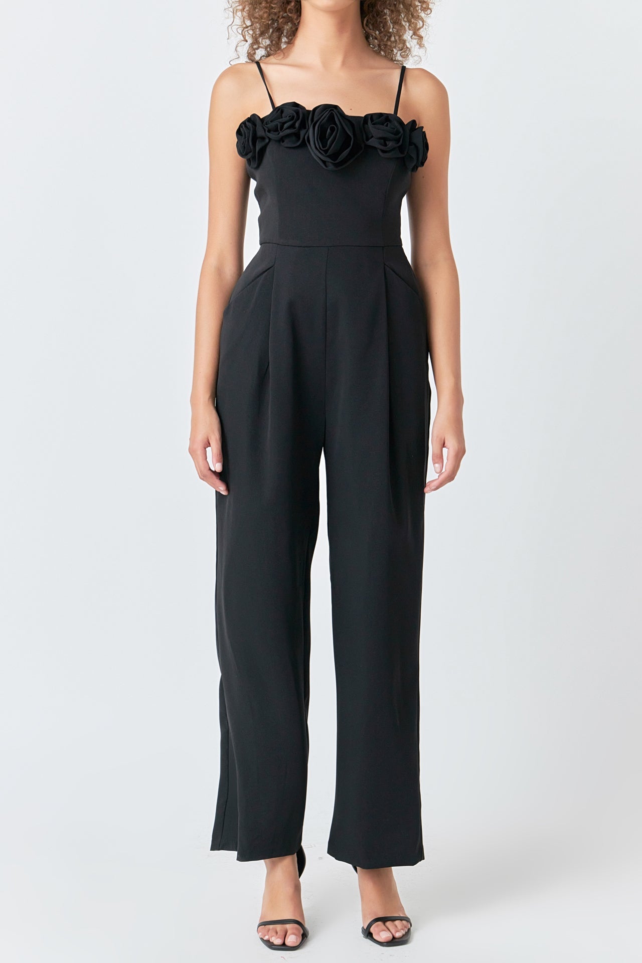 ENDLESS ROSE - Endless Rose - Flower Trim Jumpsuit - JUMPSUITS available at Objectrare