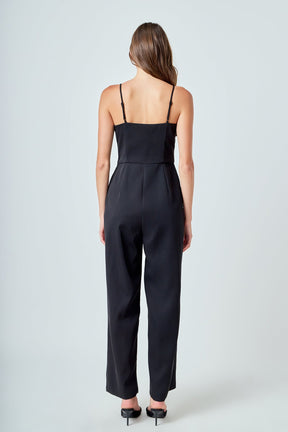 ENDLESS ROSE - Flower Trim Jumpsuit - JUMPSUITS available at Objectrare
