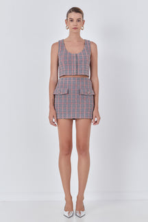 ENDLESS ROSE - Tweed Skirt - SKIRTS available at Objectrare