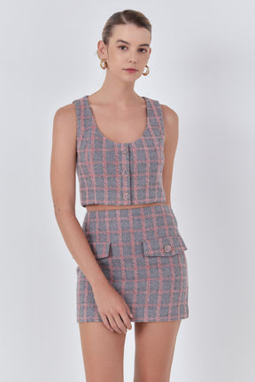 ENDLESS ROSE - Tweed Skirt - SKIRTS available at Objectrare