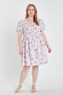 ENGLISH FACTORY - English Factory - Plus Size Tiered Smocked Mini Dress - DRESSES available at Objectrare