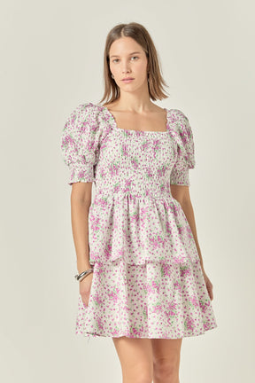 Tiered Smocked Mini Dress