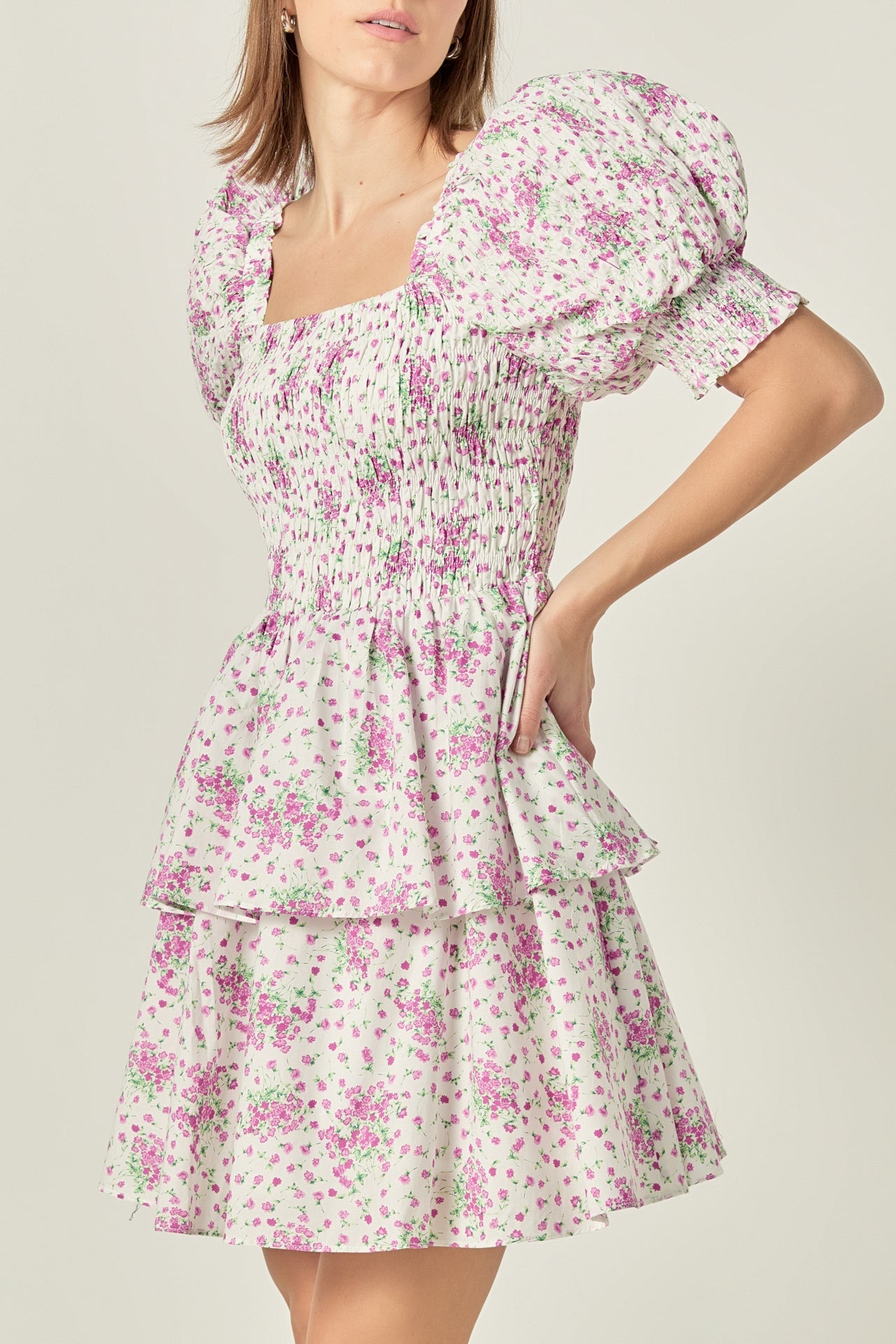 Tiered Smocked Mini Dress