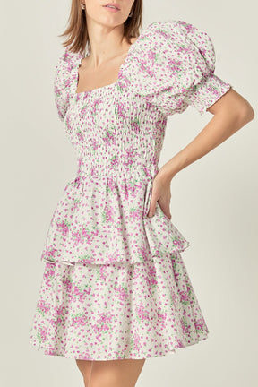 Tiered Smocked Mini Dress